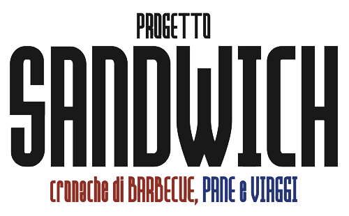Logo del libro PROGETTO SANDWICH cronache di BARBECUE, PANE e VIAGGI